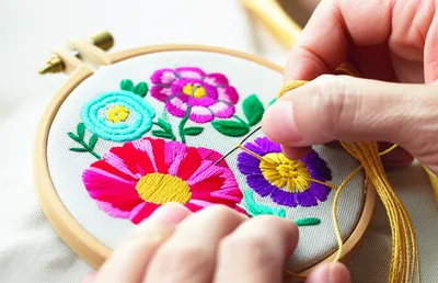 Illustration embroidered