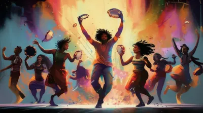 Illustration tambourines - Image 1