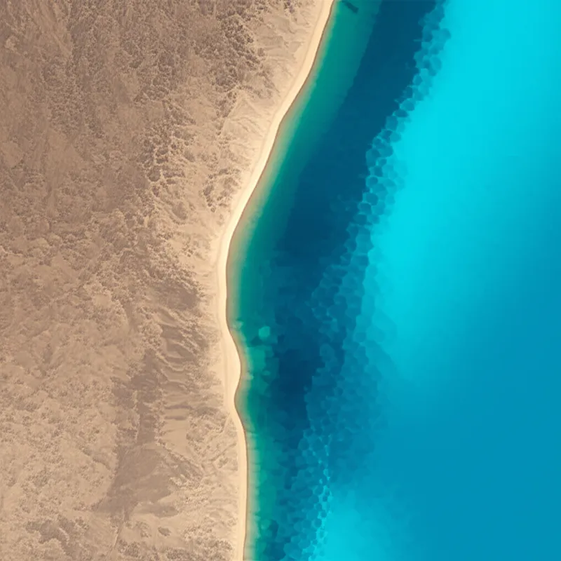 Illustration visuelle du mot « shore » - Rivage, côte