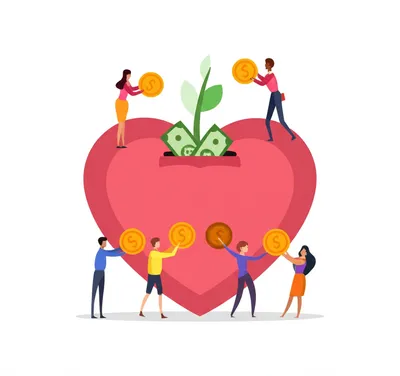 Visuelle Darstellung für das Wort „fundraising" - Spendenbeschaffung, Geldbeschaffung