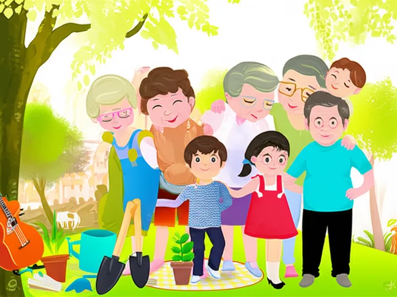 Illustration visuelle du mot « familial » - familial