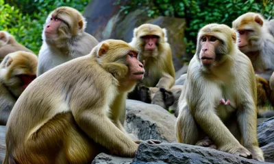 Illustration macaques - Image 1