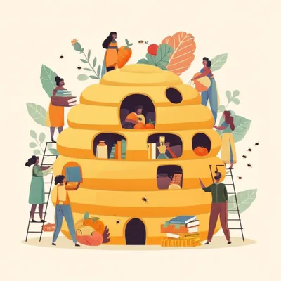 Illustration hived - Image 1