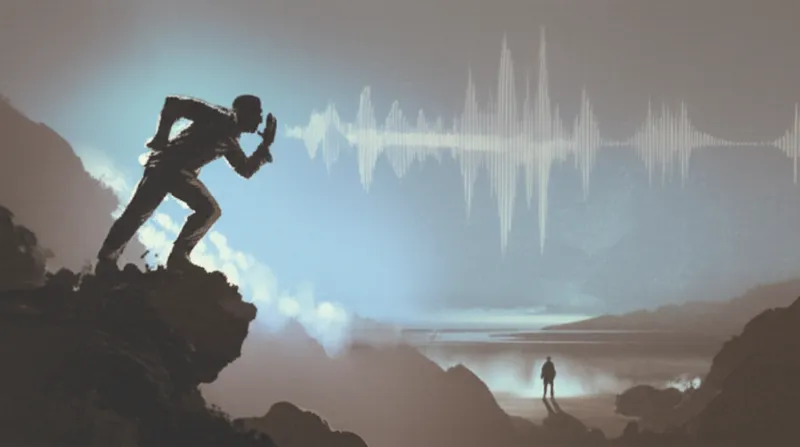 का दृश्य चित्रण hallo: चिल्लाना, पुकारना - छवि 1