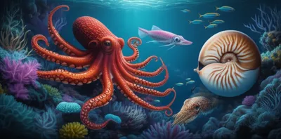 Illustration cephalopod
