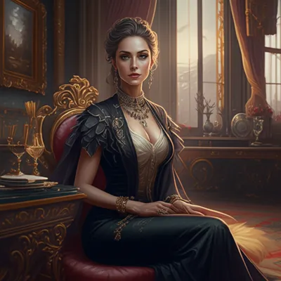 Illustration courtesan - Image 1