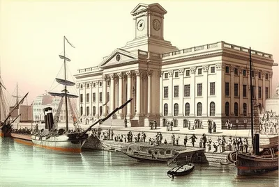 Illustration customhouses