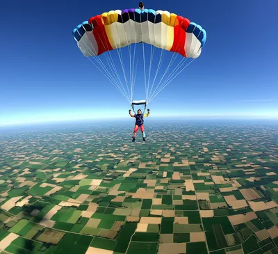 Illustration parachutists