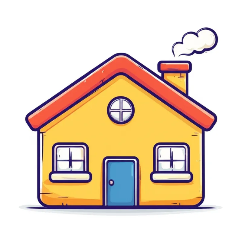 Ilustración visual de la palabra "casa" - Casa, hogar