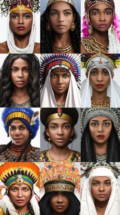 Illustration headdresses