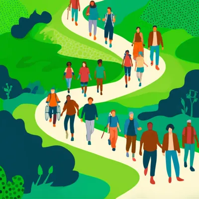 Illustration walking