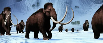 Illustration mammoths