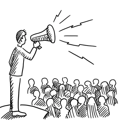 Illustration megaphoned