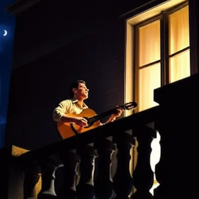 Illustration serenading