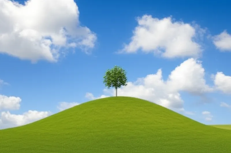 Illustration visuelle du mot « monticule » - Colline, butte