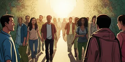 Illustration leaning - Image 1