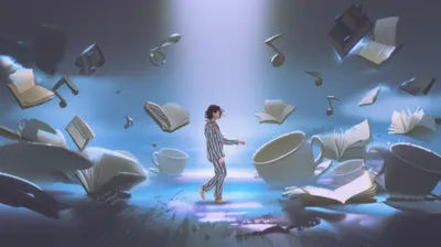 Illustration sleepwalking - Image 1