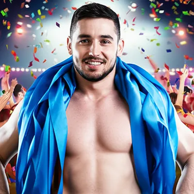 Illustration blue ribbons - Image 1