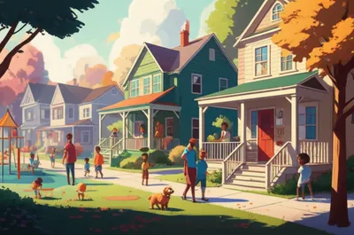Illustration neighborhoods - Image 1