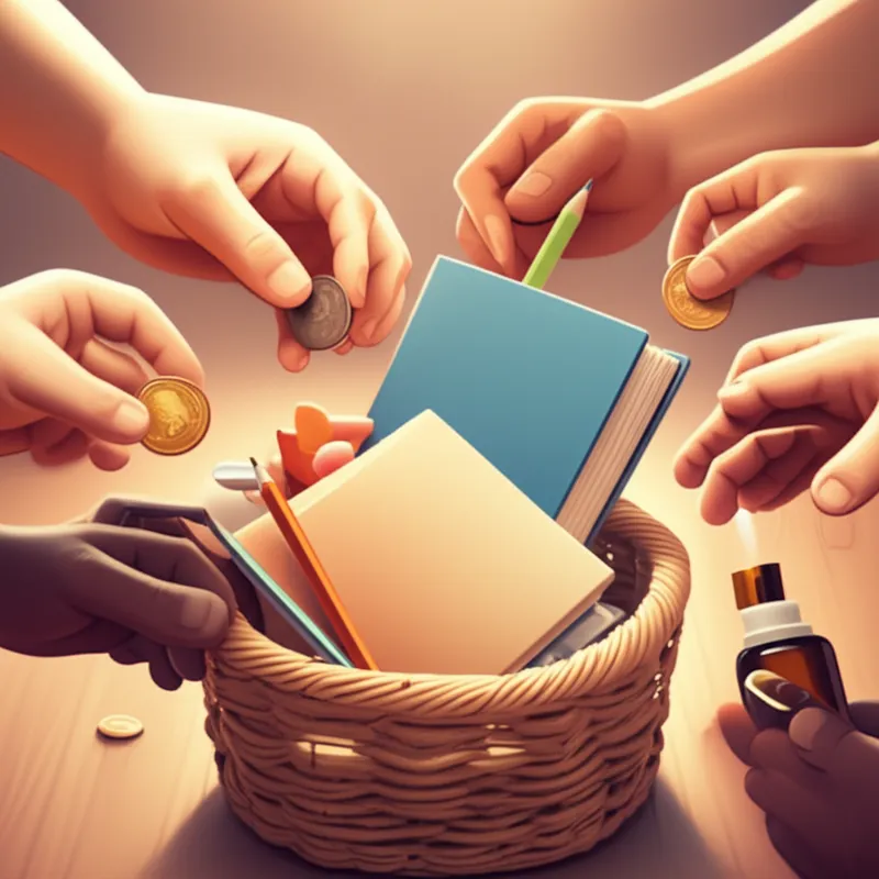 Illustration visuelle du mot « donation » - Don, contribution