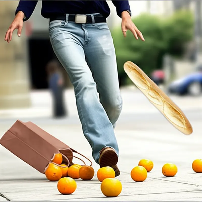 Ilustración visual de la palabra "clumsy" - Torpe