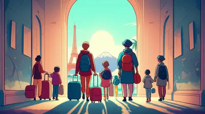 Illustration traveling