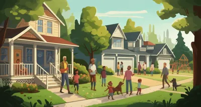 Illustration neighborhood - Image 1