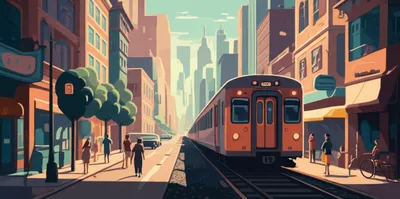 Illustration commuters