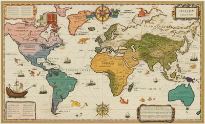 Illustration mappemondes