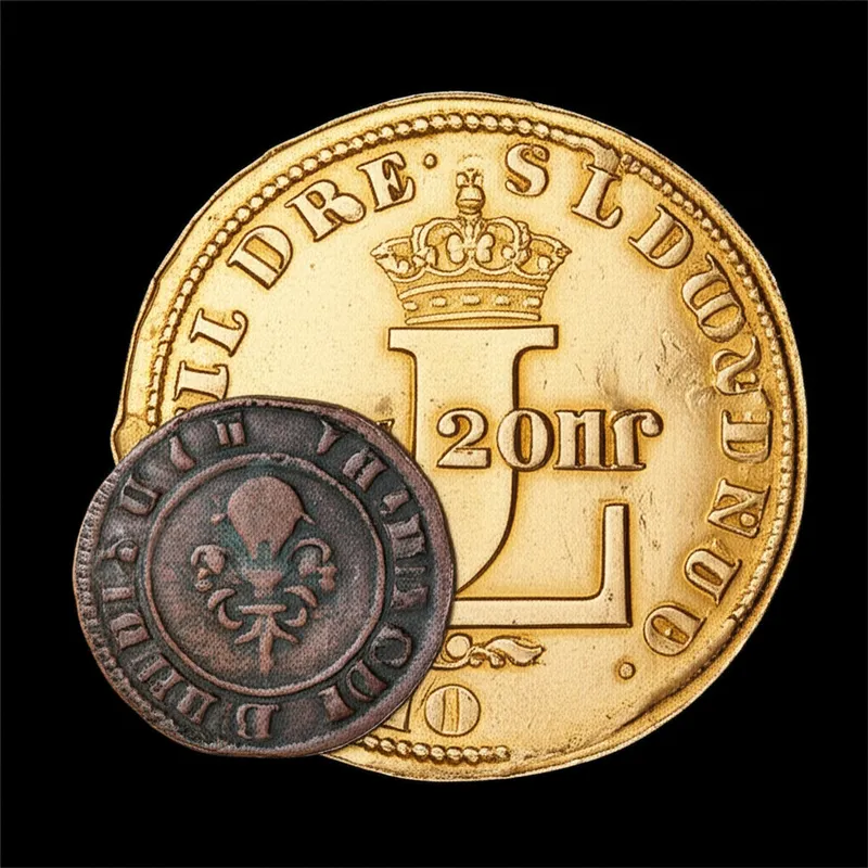 توضيح مرئي لـ sous: عملة نحاسية فرنسية قديمة تساوي واحدًا من عشرين من الليفر أو اثني عشر دينارًا - صورة 1