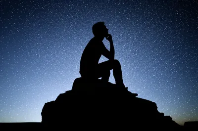 Illustration contemplating