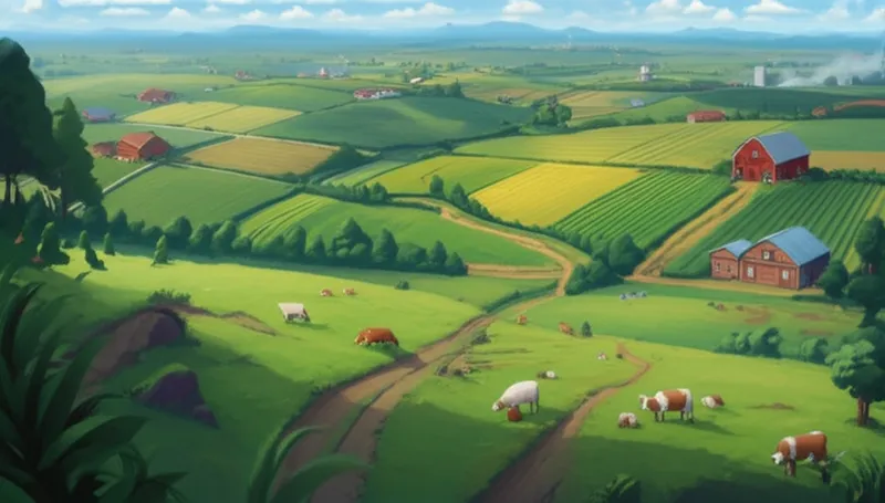 Illustration visuelle du mot « countryside » - Campagne, région rurale