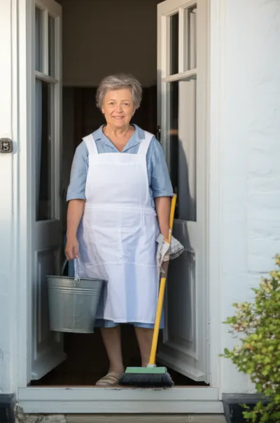 Illustration charwoman