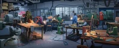 Illustration shop floor - Image 1