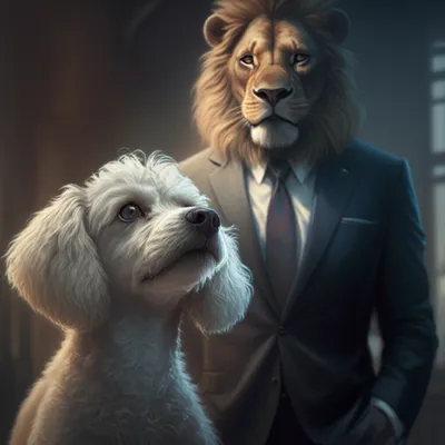 Illustration poodles - Image 1