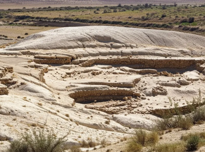 的视觉插图 tel: 土丘，遗址堆。
 - 图片 1
