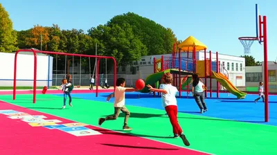 Illustration schoolyards