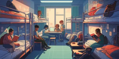 Illustration dormitories