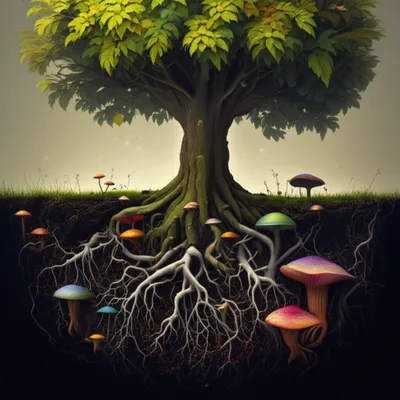 Illustration mycelium