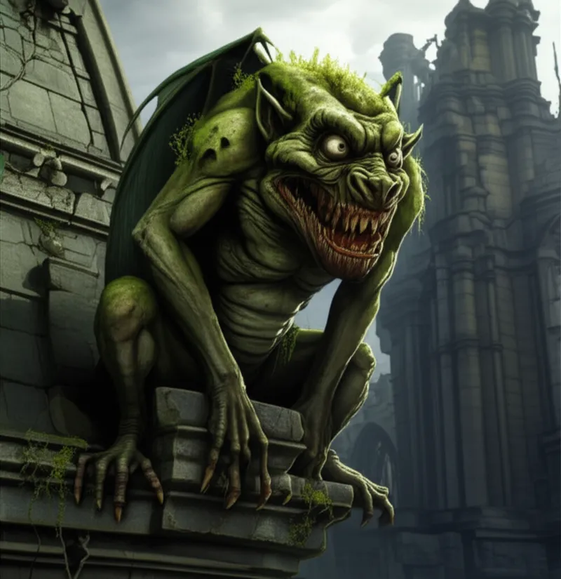 Visuelle Darstellung für das Wort „antique" - Groteske, Fratze