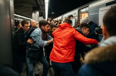 Illustration shoving - Image 1