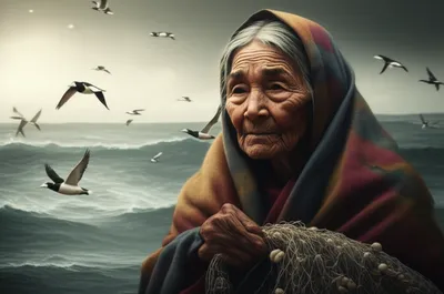 Illustration oldsquaw