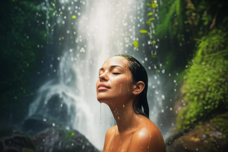 单词"refreshing"的视觉插图 - 使人耳目一新，提神醒脑。
