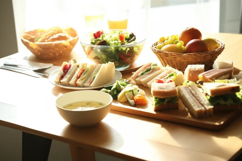 Ilustración visual de la palabra "dinner" - Almuerzo