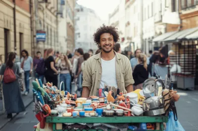 Illustration huckster