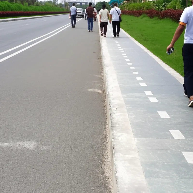 Illustration visuelle du mot « sidewalk » - Trottoir