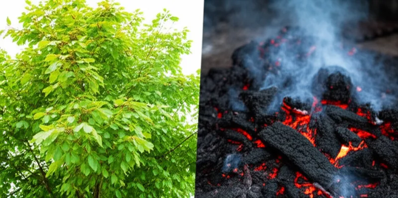 Ilustración visual de la palabra "charcoal" - Carbón vegetal