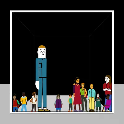 Illustration xenophobic