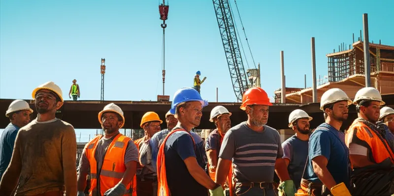 Illustration visuelle du mot « workers » - Travailleurs, ouvriers