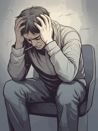 Illustration groaning - Image 1